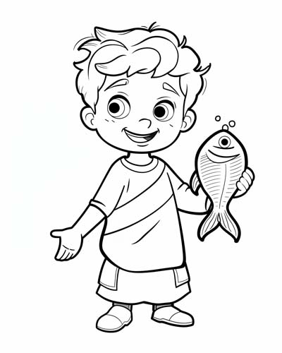 The apostle Peter cartoon coloring page