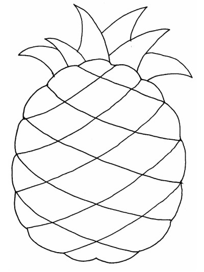 pineapple coloring page