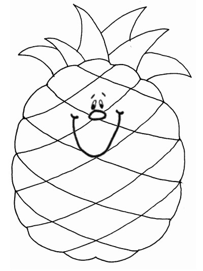 pineapple coloring page