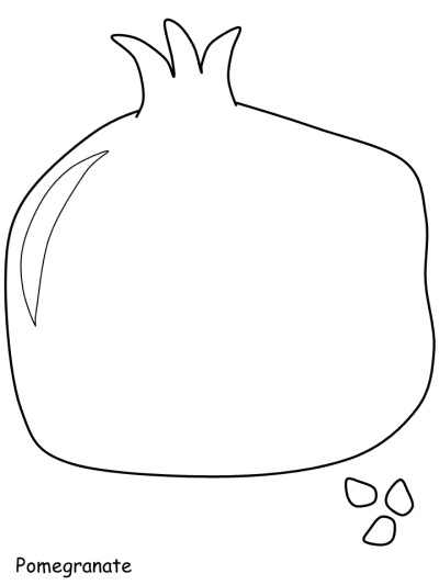 pomegranate coloring page