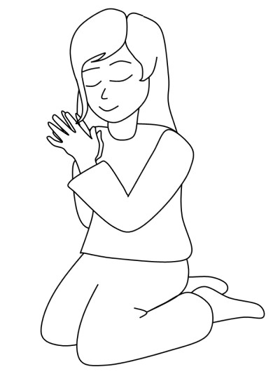 prayer coloring page