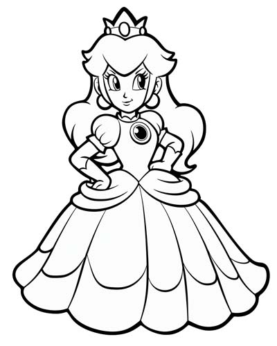 Princess Peach coloring page