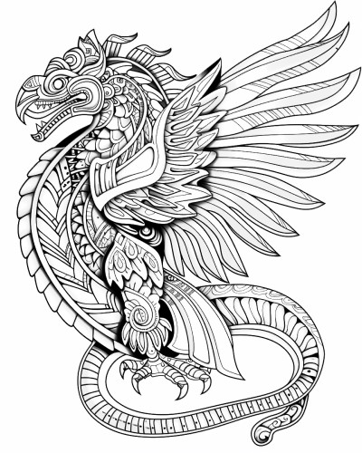 Quetzalcoatl coloring page