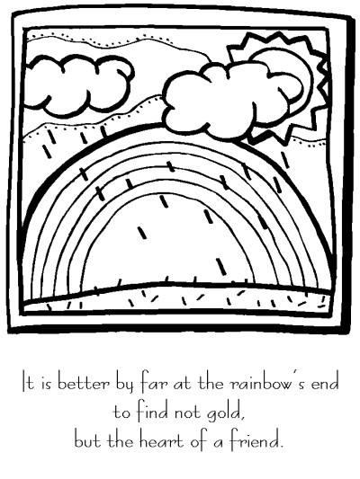 rainbow coloring page