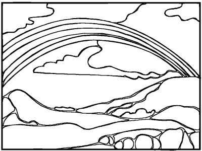 rainbow coloring page