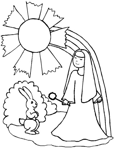 rainbow coloring page