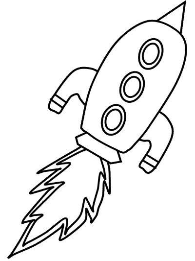 rocket ship coloring page