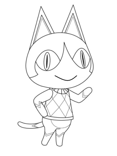 rover from animal crossing coloring page