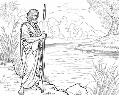 Saint John the Baptist coloring page