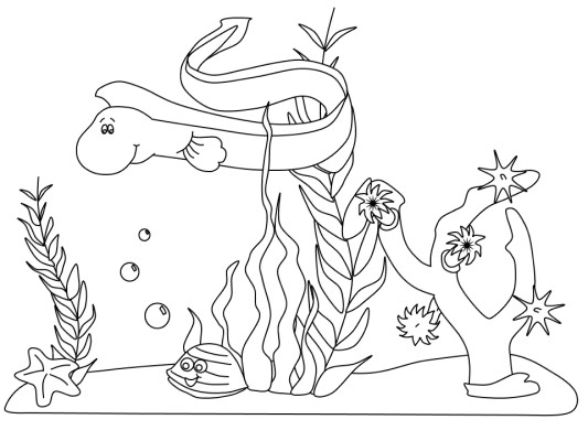 underwater ocean scenery coloring pages