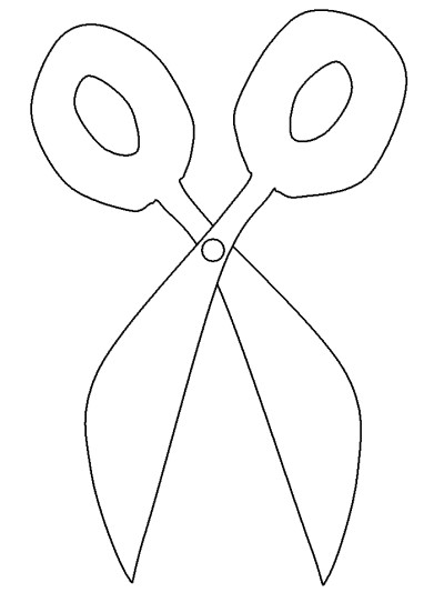 Scissors coloring page