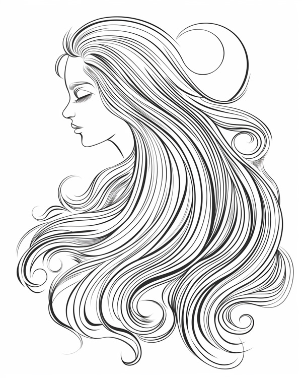 Selene coloring page