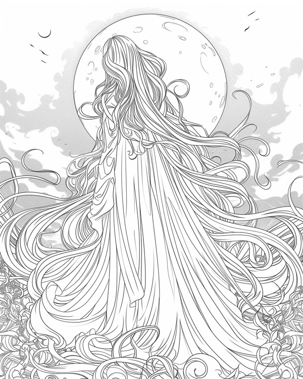 Selene coloring page