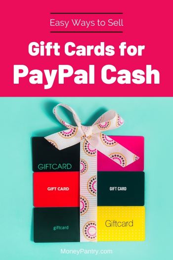 Sell gift cards for PayPal cash