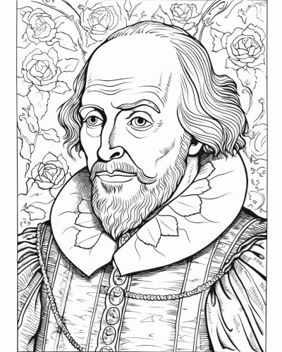 Shakespeare realistic coloring page