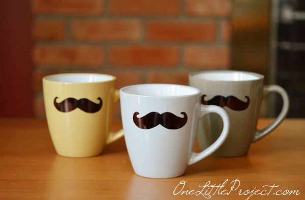 Sharpie Mustache Mugs