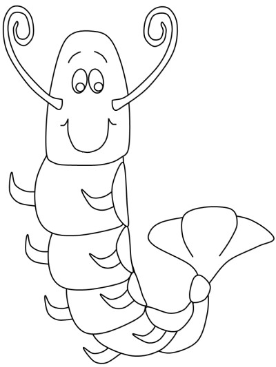 shrimp coloring page