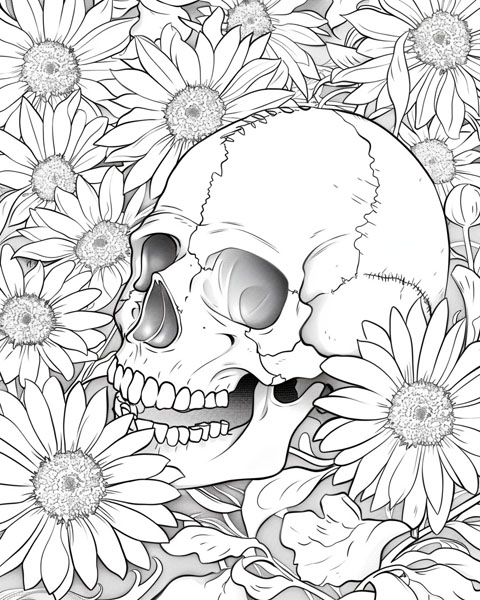 skull coloring page