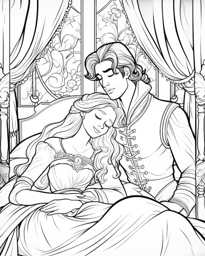 Sleeping Beauty coloring page