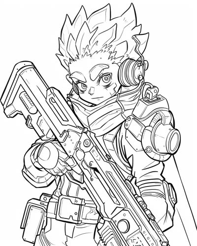 Space Pirate coloring page