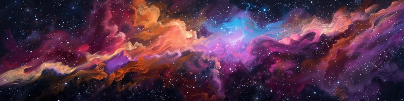 pencil crayon artwork of space