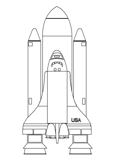 space shuttle coloring page