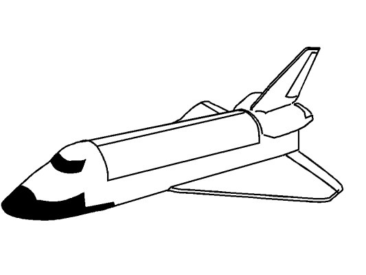 space shuttle coloring page