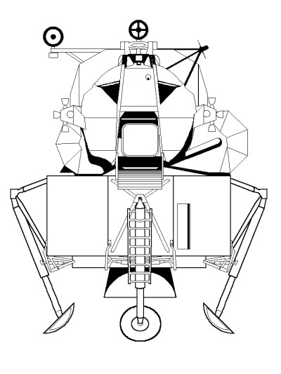 moon lander coloring page