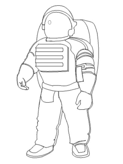 space suit coloring page