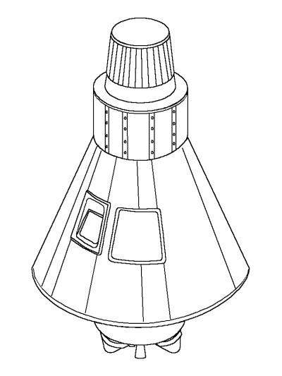 space capsule coloring page