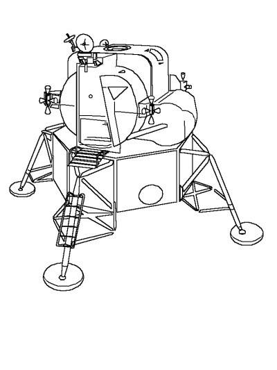 moon lander coloring page