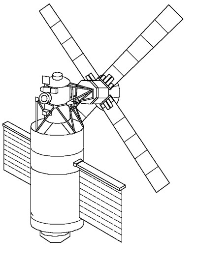 space satellite coloring page