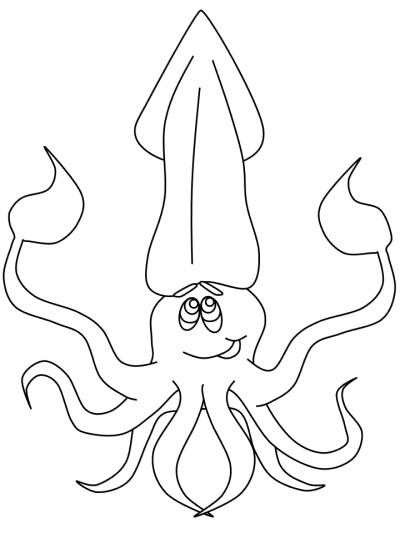 squid coloring pages