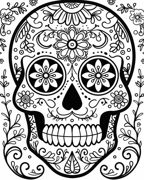 Sugar Skull coloring page