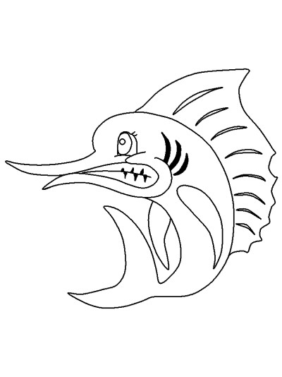 swordfish coloring page