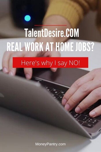 Read my review to find out if Talent Desire really offers legit online jobs or if it's a fake site...