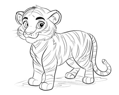 tiger coloring page