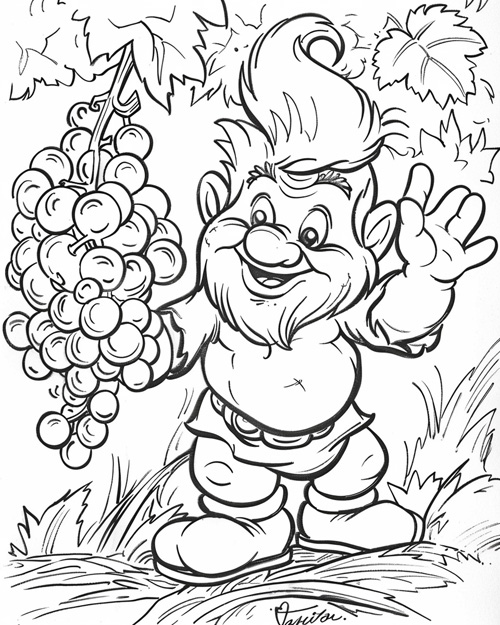 troll harvest coloring page