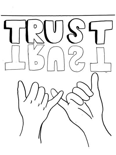 trust word art coloring page