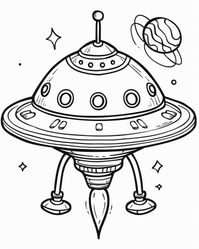 ufo coloring page