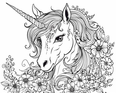 unicorn coloring page