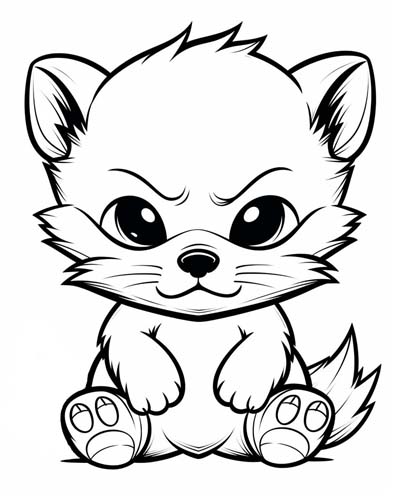 baby wolverine coloring page