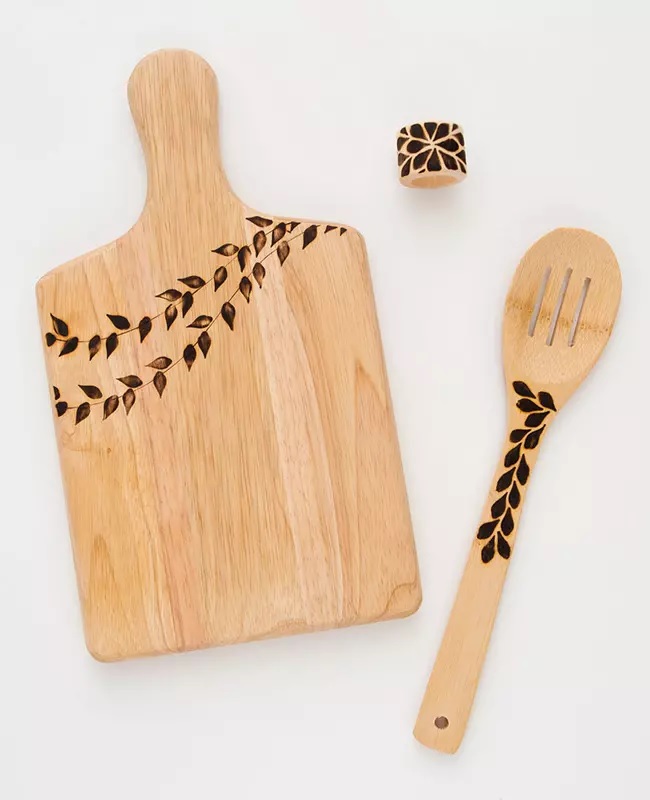 Wood Burned Utensils