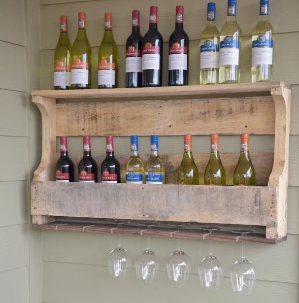 Wood Pallet Wine Rack