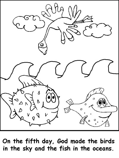 Creation coloring page