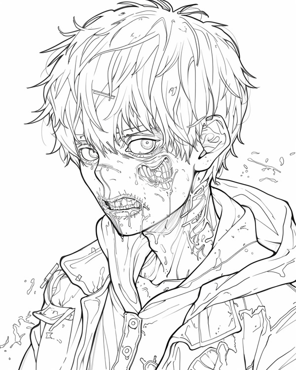 zombie coloring page