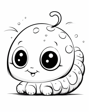 baby caterpillar coloring page