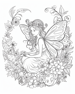 butterfly fairy coloring page